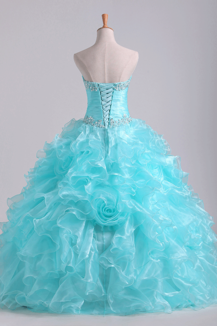 Quinceanera Dresses Fabulous Sweetheart Ruffled Bodice Floor Length