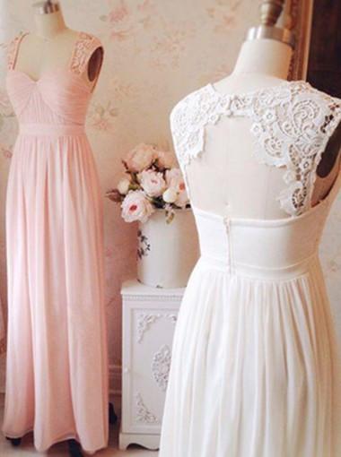 Elegant Square Sleeveless Long Pink Homecoming Dress with Lace Open Back Ruched WK465