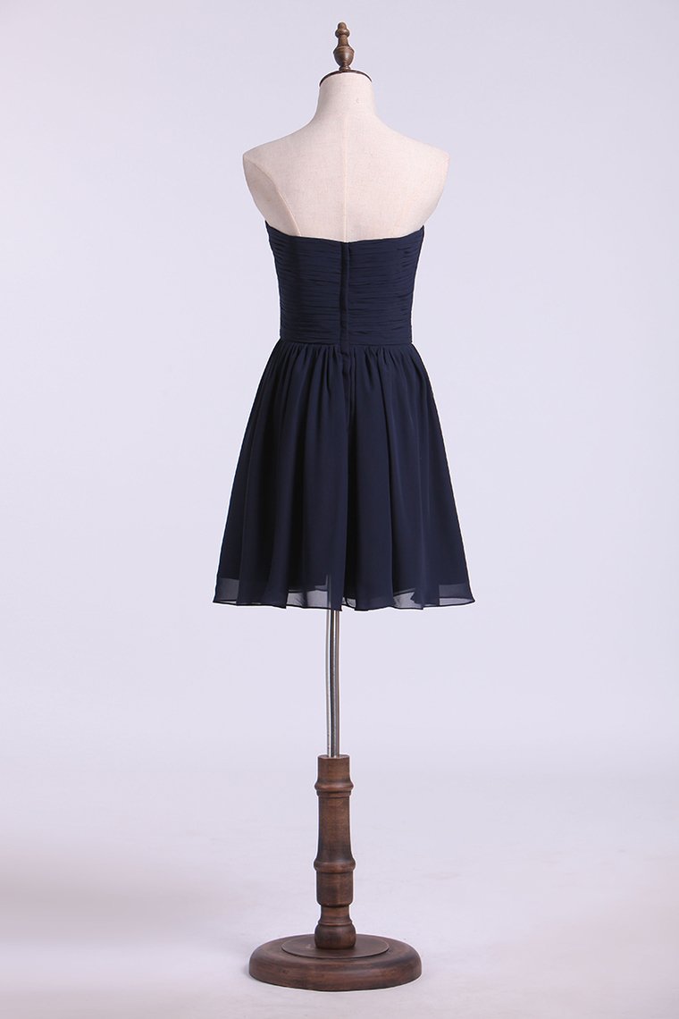 New Arrival Sweetheart Homecoming Dress Ruffled Short/Mini