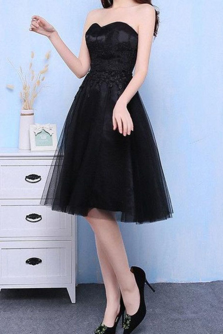 New Arrival Homecoming Dresses Sweetheart Tulle With Applique And Cape