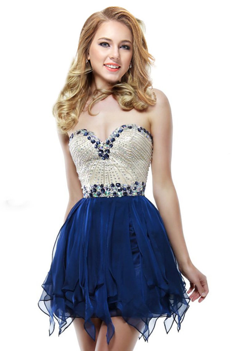 Stunning Homecoming Dresses Sweetheart A Line Short/Mini With Beads New Arrival