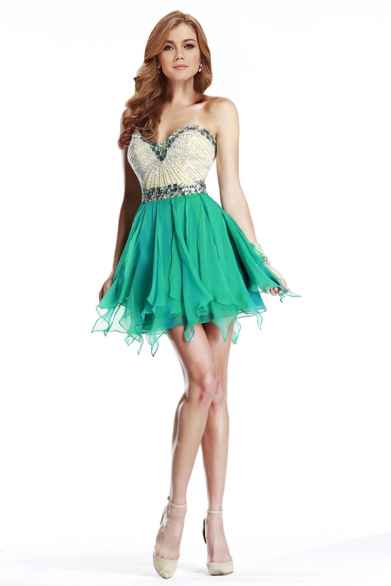 Stunning Homecoming Dresses Sweetheart A Line Short/Mini With Beads New Arrival