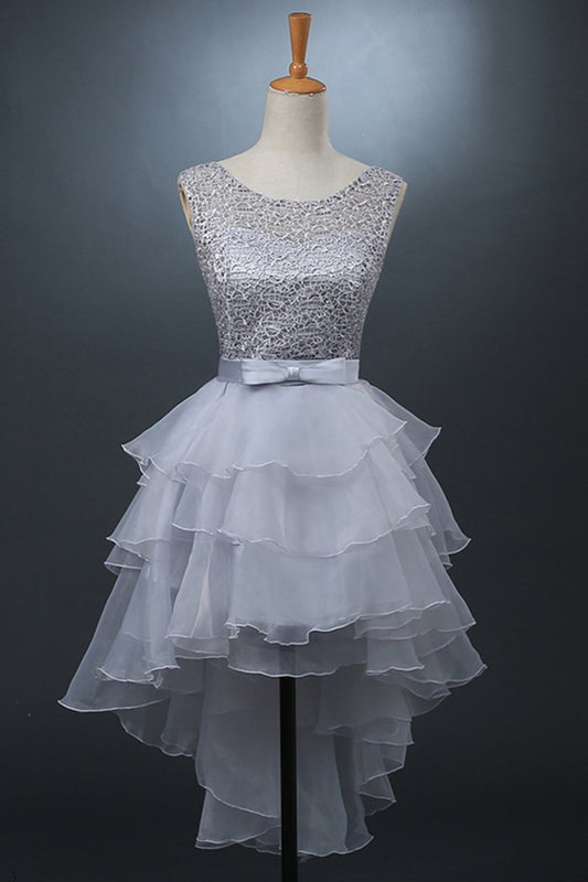 New Arrival Scoop Organza & Lace With Sash A Line Homecoming Dresses