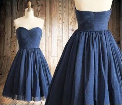 Homecoming Dress Navy Blue Homecoming Dresses Tulle Homecoming Dress Party Dresses WK922