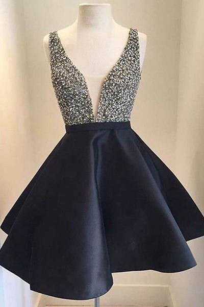 Cute Homecoming Dress V-Neck Homecoming Dress Short Prom Dresses WK533