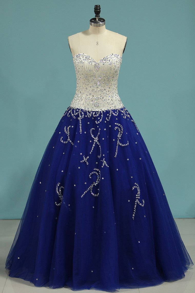 Bicolor Sweetheart Quinceanera Dresses Ball Gown Floor-Length With Beads