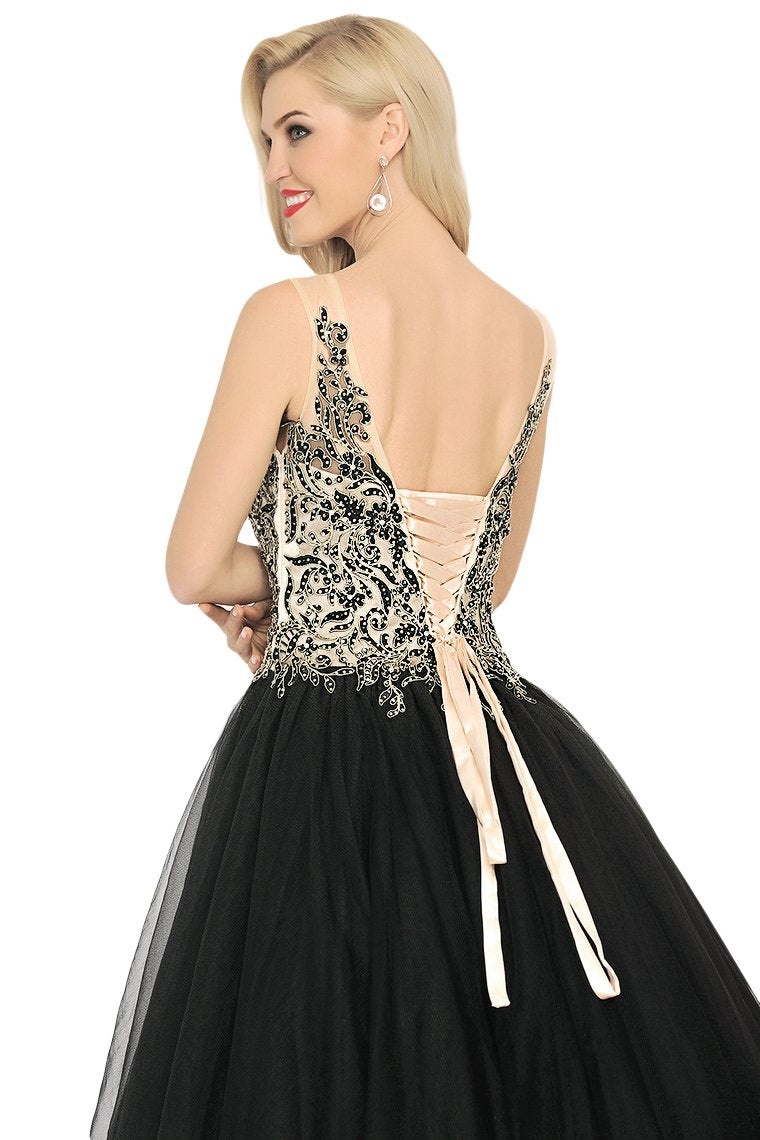 New Arrival Quinceanera Dresses V Neck Tulle With Beading&Appliques