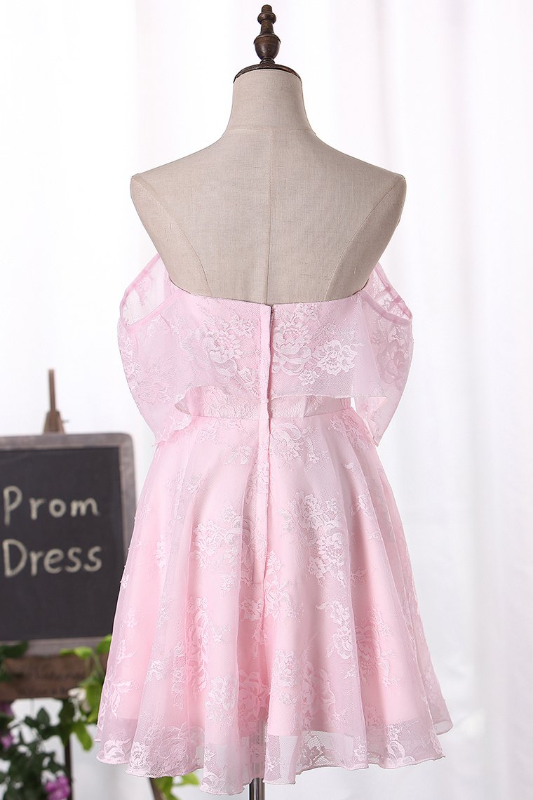 Lace Sweetheart Homecoming Dresses A Line Short/Mini