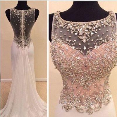 See through Mermaid Sexy Unique dresses for prom Beautiful Prom Dresses WK945