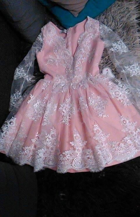 Cute A-line Long Sleeves Pink Short Lace Appliques V-Neck Homecoming Dress WK45