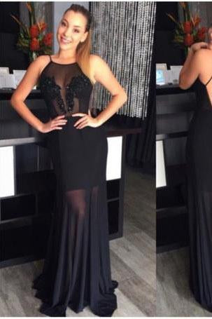 Pd580 High Quality Charming Appliques Prom Dress Chiffon Prom Dress Backless Prom Dresses uk