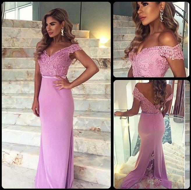 Gorgeous Mermaid Long Off-the-shoulder Prom Dress with Sweep Train WK653